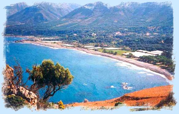 View of Sfinari Bay, northwest Crete